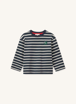 Liewood - Tyler Gestreiftes Bio-Baumwoll-T-Shirt | Marineblau