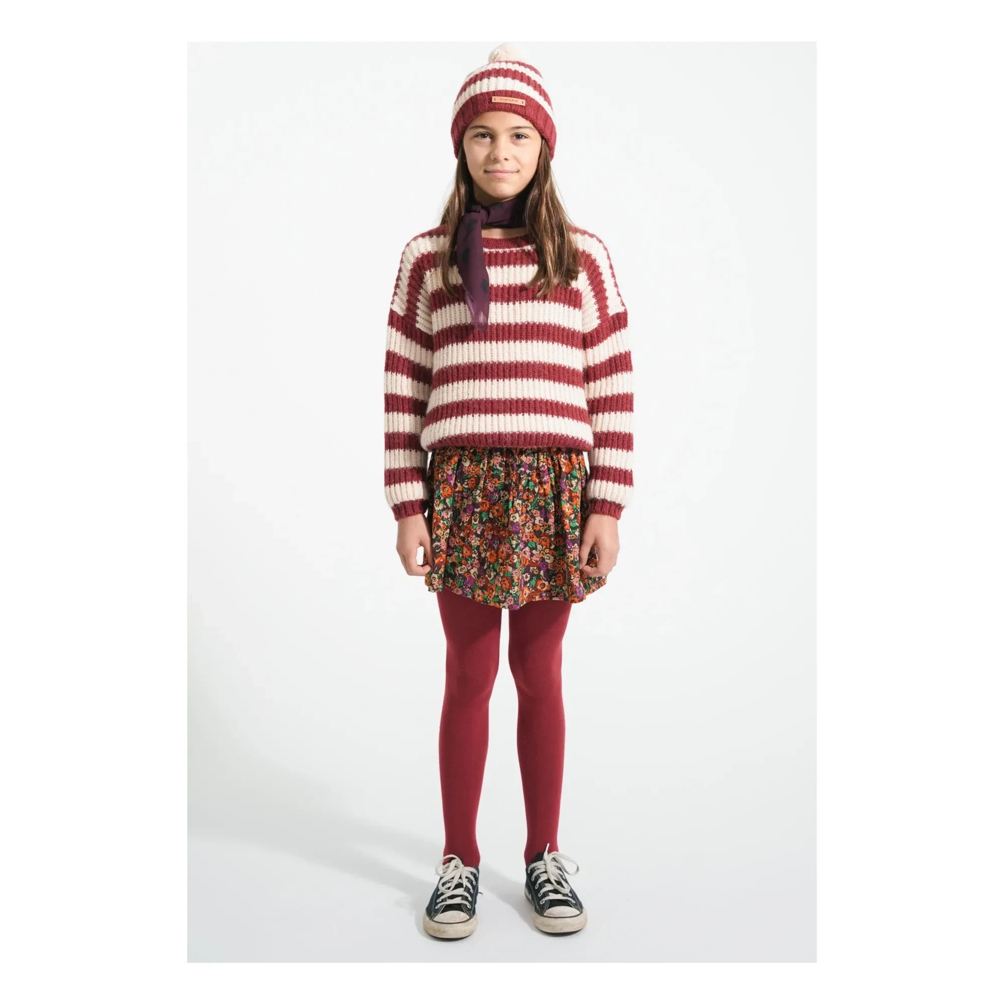 Piupiuchick - Gestreifter Wollpullover | Bordeaux