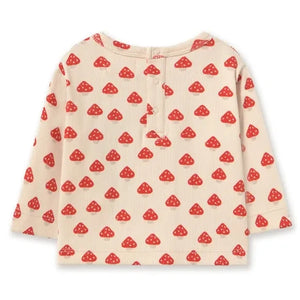 Tinycottons – T-Shirt aus Bio-Baumwolle mit Pilzmotiv | Ecru