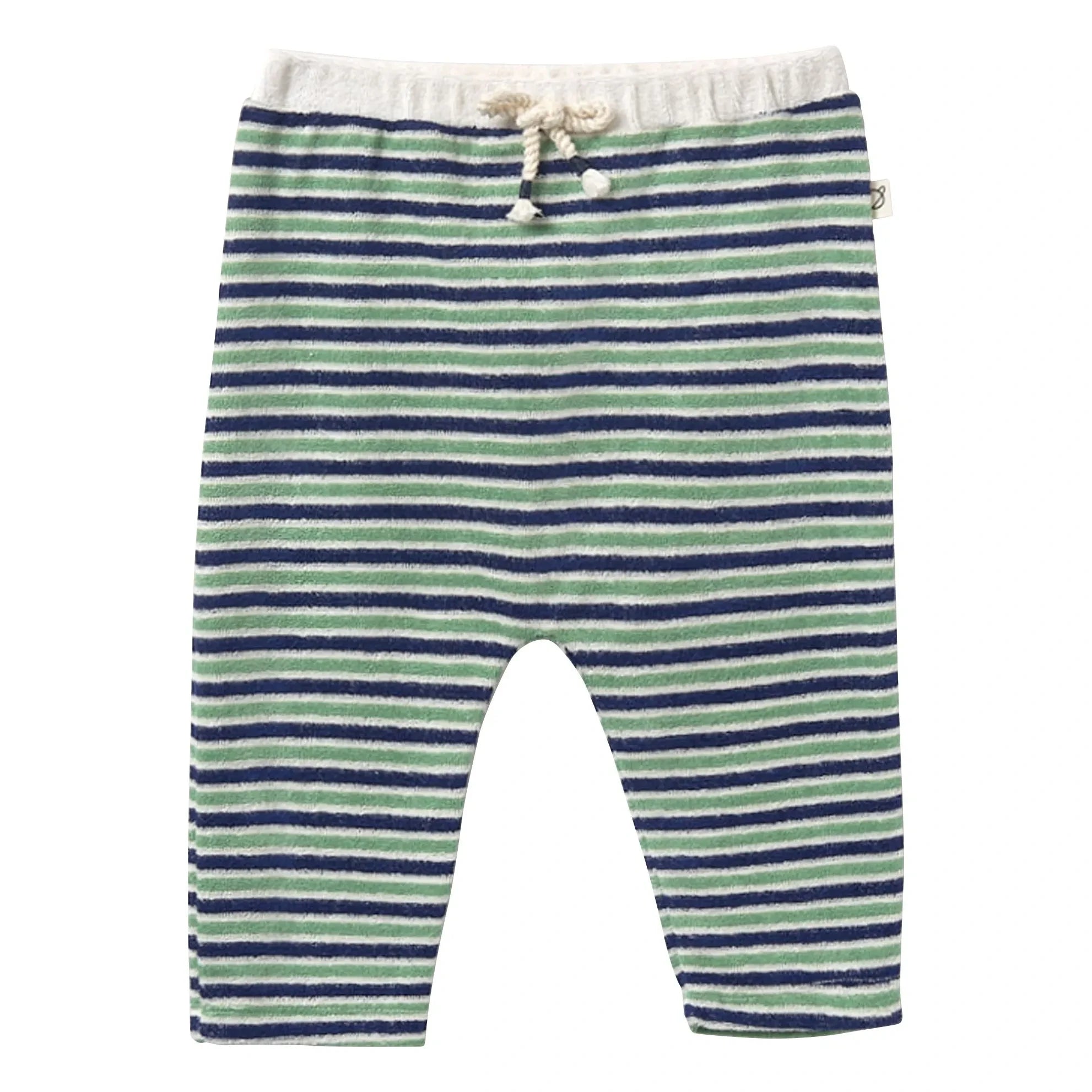 Cozmo - Jasper Gestreifte Frottee-Leggings | Marineblau