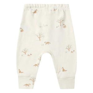 Quincy Mae - Bio-Baumwollhose mit Fuchsmotiv | Elfenbein
