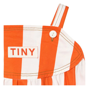 Tinycottons - Gestreifter Twill-Overall | Rot