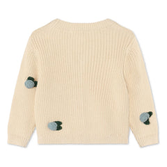 Fliink - Ecru Cool Flower Cardigan