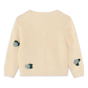 Fliink - Ecru Cool Flower Cardigan