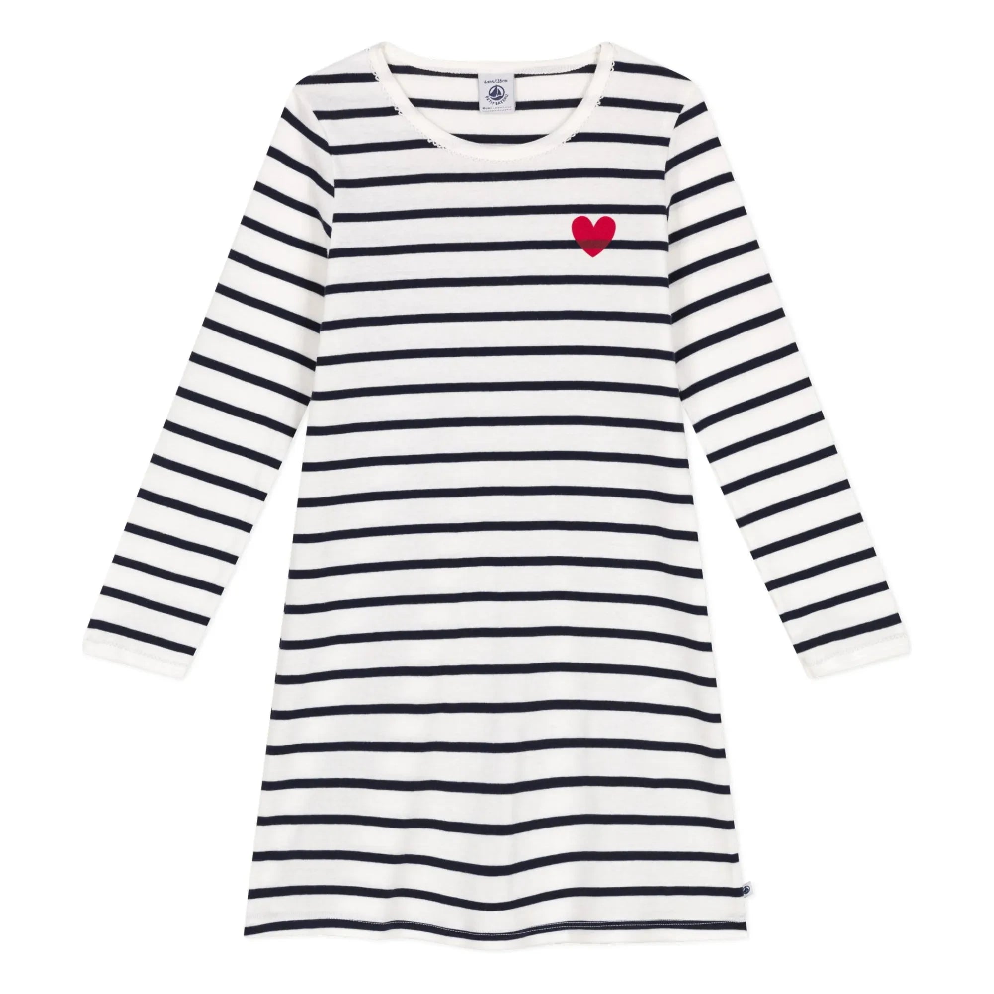 Petit Bateau - Gestreiftes Nachthemd | Marineblau