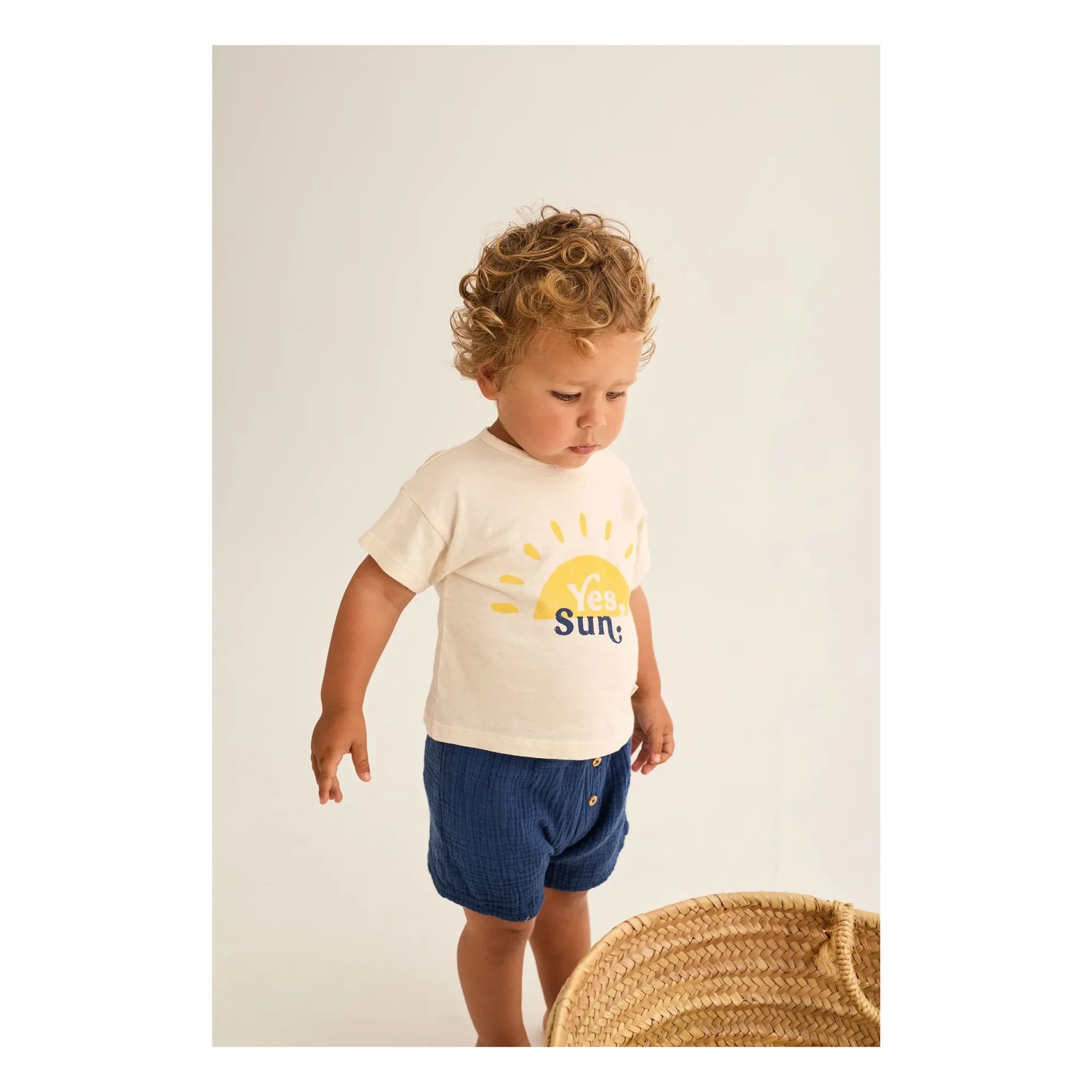 Cozmo - Dale Baumwoll-Gaze-Shorts | Marineblau