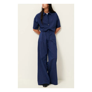 Sessùn - Hose Provencia aus gestreifter Baumwolle | Marineblau