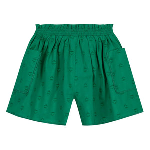 Bonton - Novis Mini Hearts Kurze Shorts | Smaragdgrün