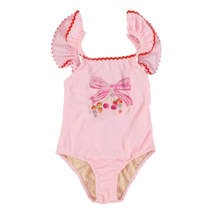Bebe Organic - Rüschenbadeanzug Juliet | Puderrosa