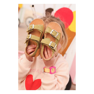 Lazare - Gisèle Wildledersandalen | Mandelgrün
