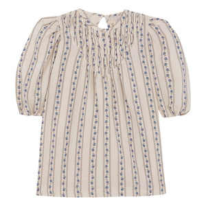 birinit - Bio Baumwolle Blumenkleid Sariñena | Gebrochenes Weiß