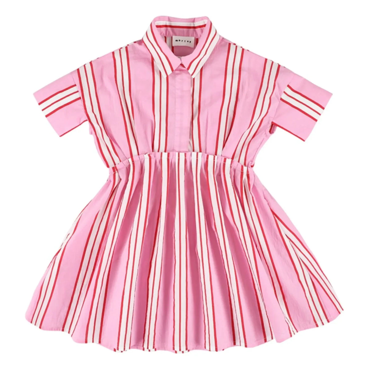 Morley - Gestreiftes Xoe Kleid | Zuckerrosa