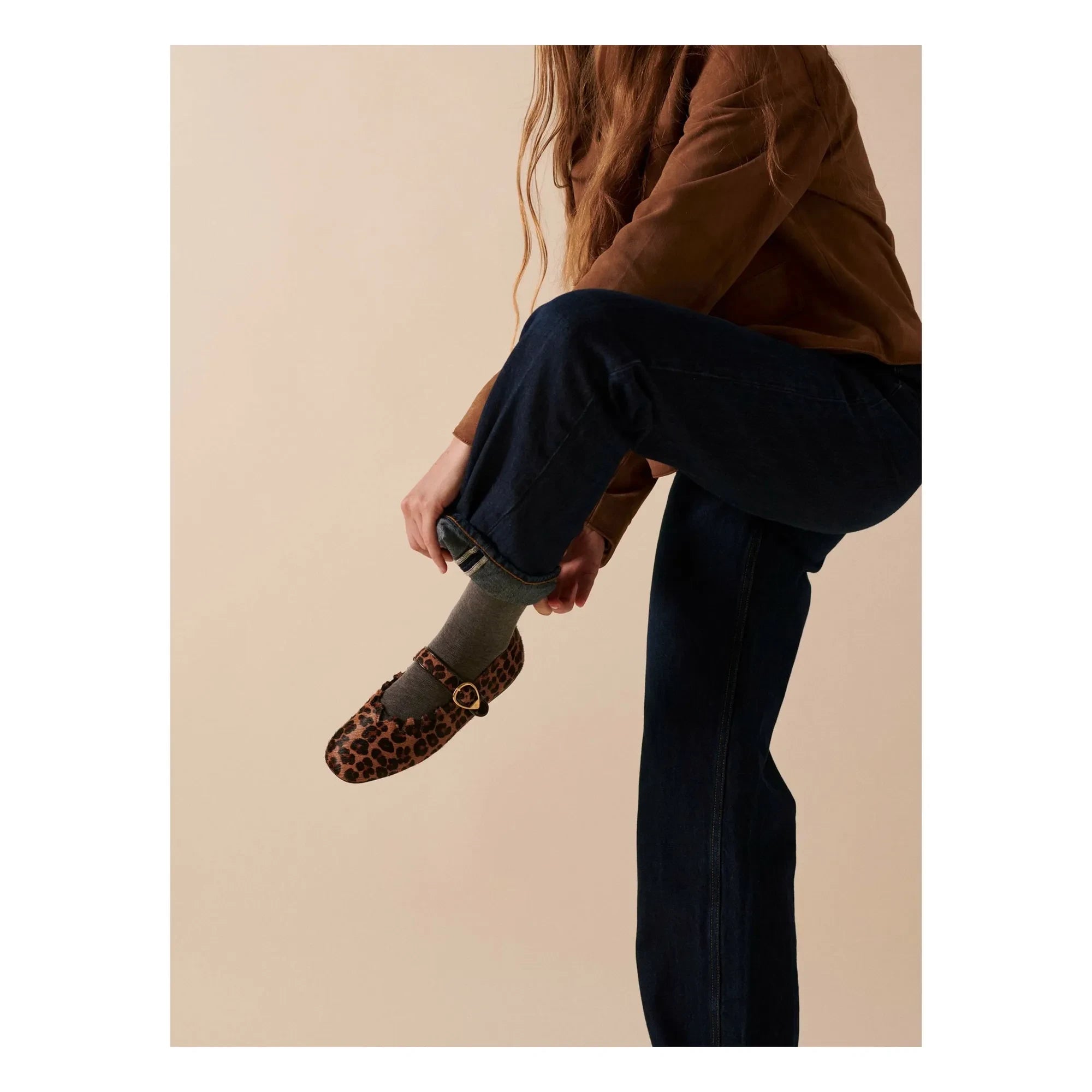 Socque Paris - Ballerina Ginger Leopard | Braun