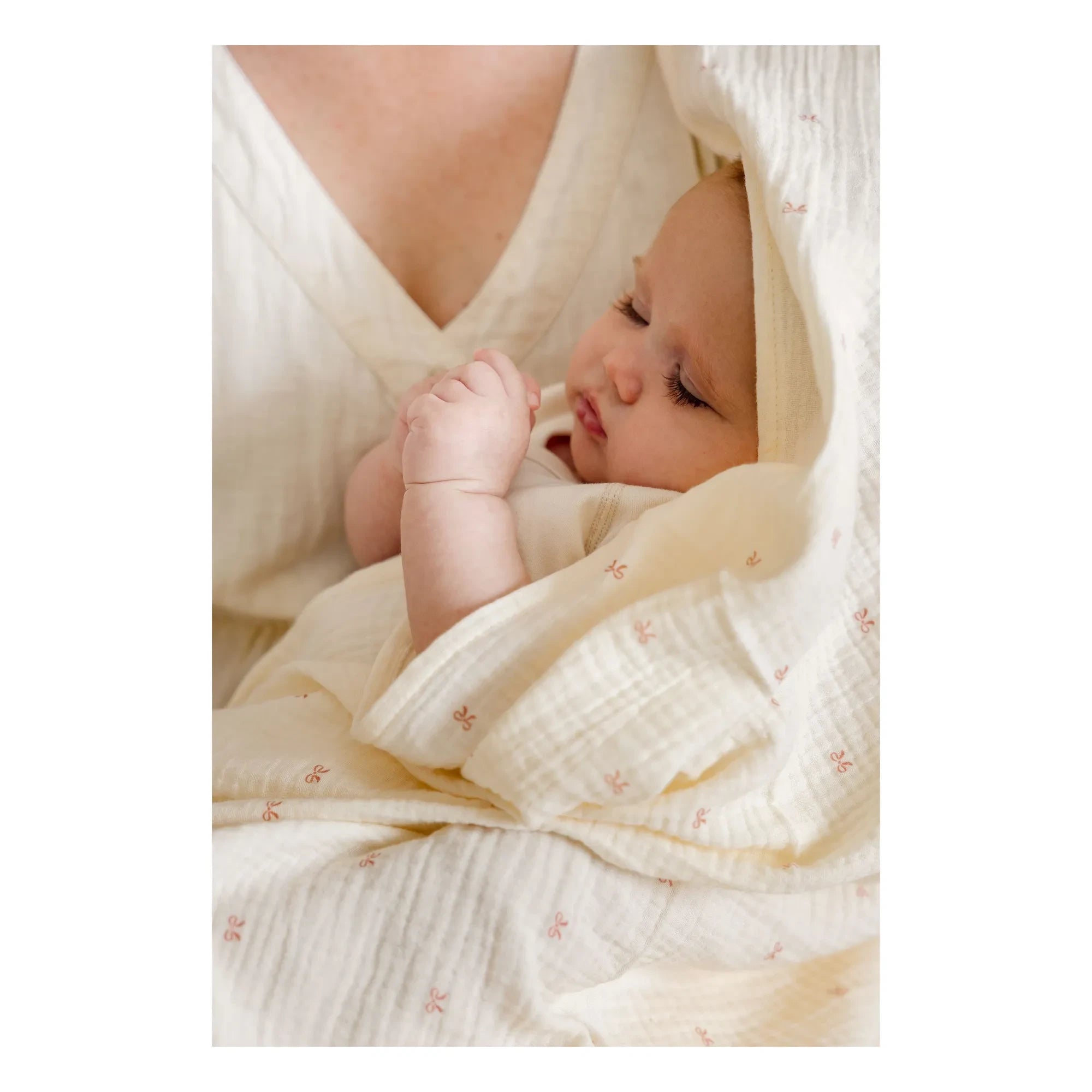Soft Spot - Bio-Baumwolle Mullwindeln zum Binden | Ecru