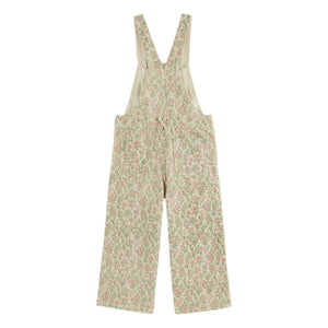 Emile et Ida - Blumenvelours Latzhose | Beige