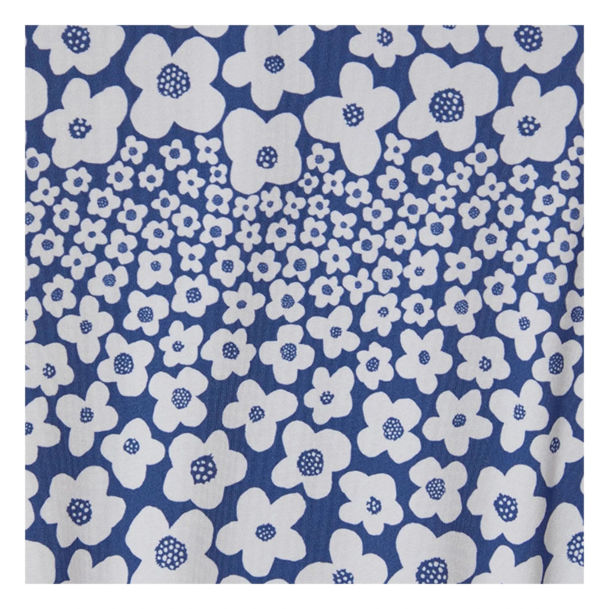Fabula - Langärmeliger Badeanzug mit Blumenmuster | Blau