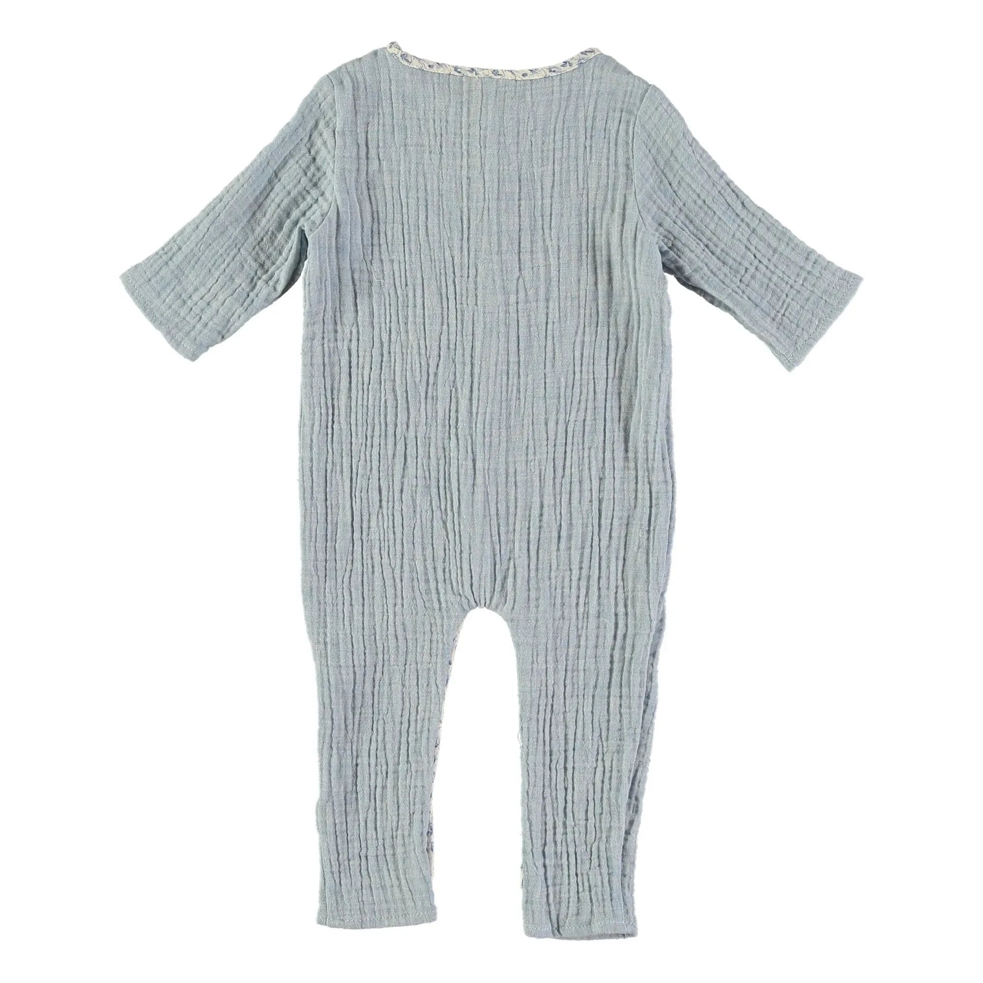 Risu Risu - Polito Bio-Baumwoll-Musselin-Pyjama | Hellblau