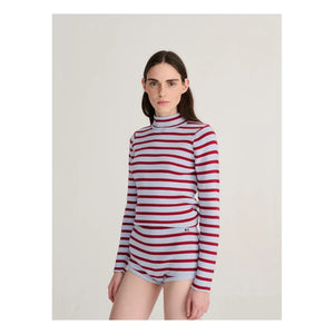 Bobo Choses – Gestreifter Pullover aus Bio-Baumwolle und Merinowolle | Hellblau