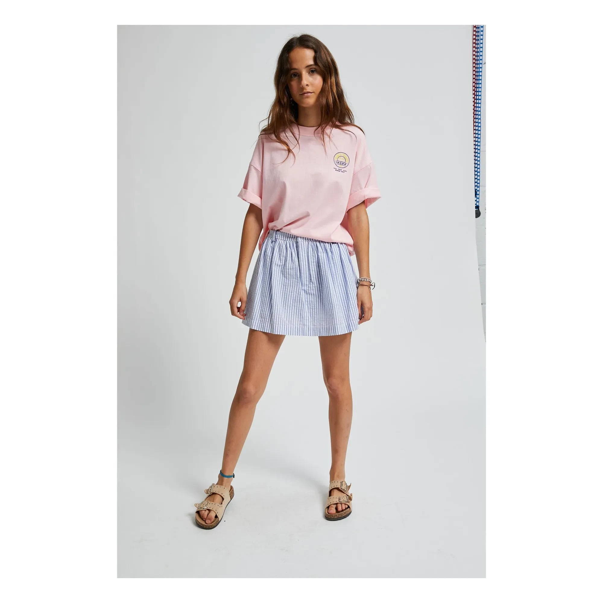 Indee - Gestreifte Vincennes Rockhose | Blau