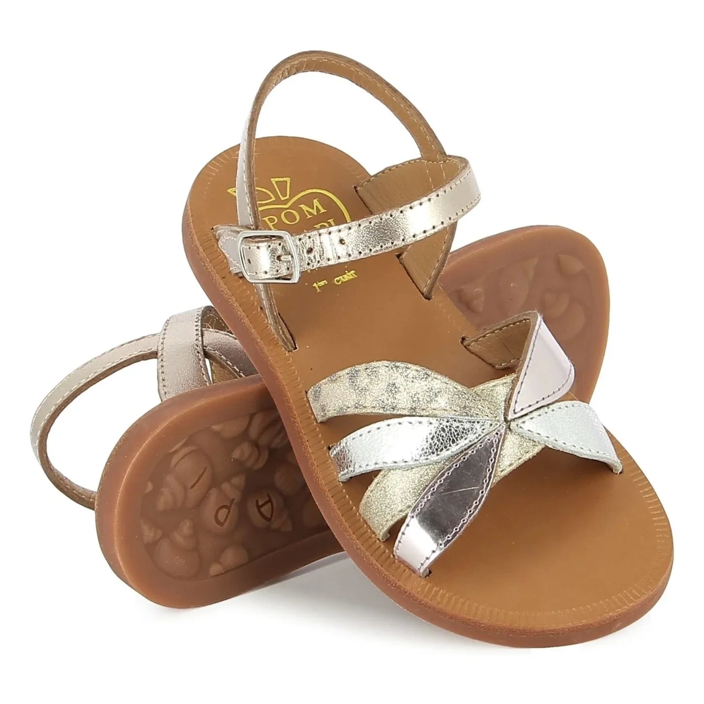 Pom d'Api - Plagette Oto Sandale | Silber