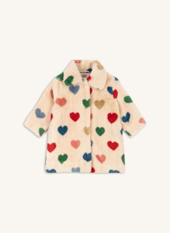 Konges Sløjd - Fuzzie Kunstfellmantel aus recycelten Fasern | Beige