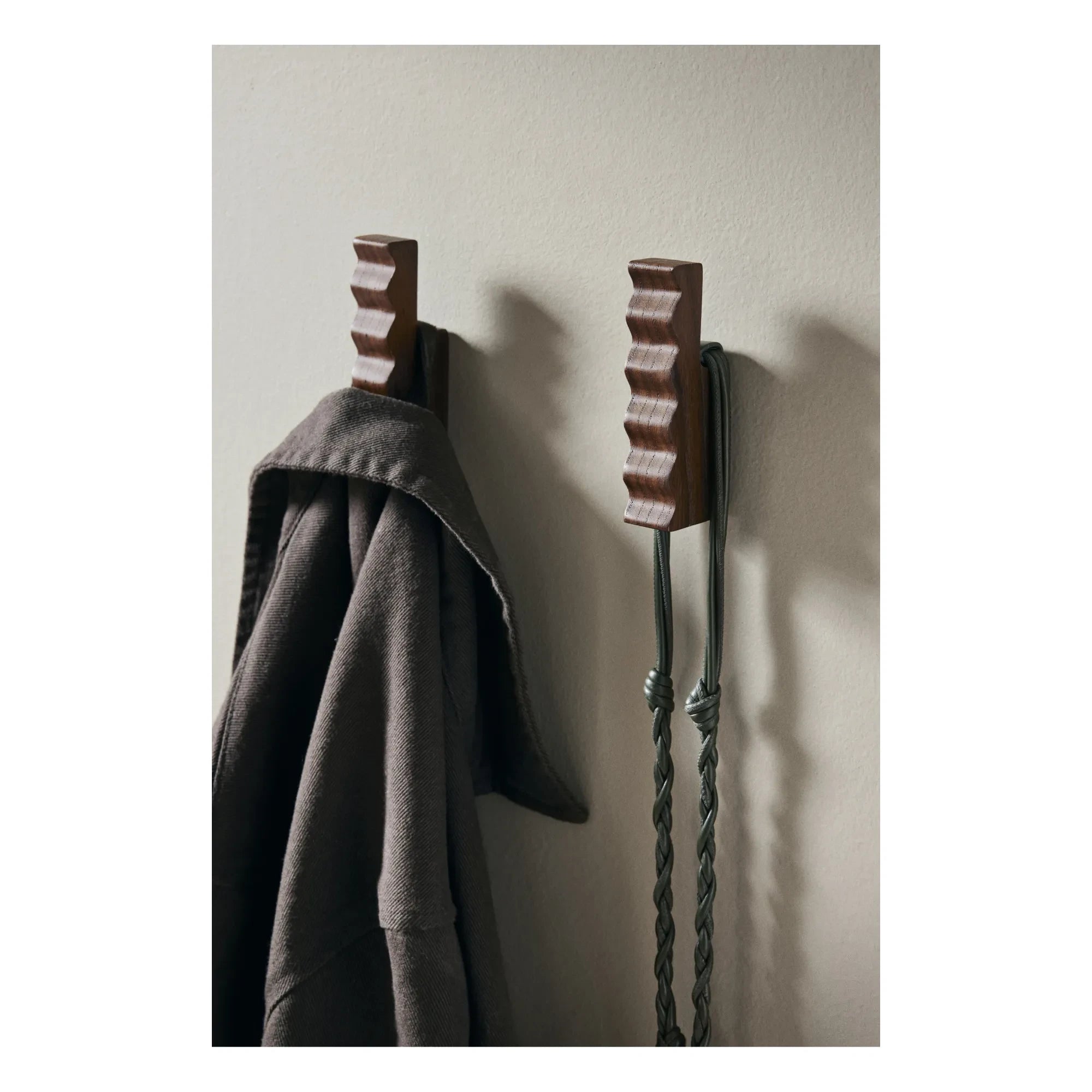 Ferm Living - Unda Garderobenhaken - 2er-Set | Braun