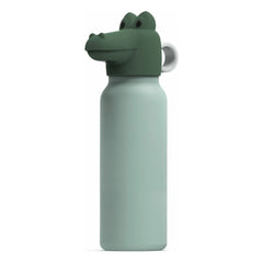 Liewood - Falk Krokodil Trinkflasche - 350 ml | Minze/Blattgrün