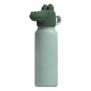 Liewood - Falk Krokodil Trinkflasche - 350 ml | Minze/Blattgrün