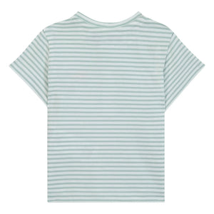Tartine et Chocolat - T-Shirt mit Dino-Streifen | Salbei