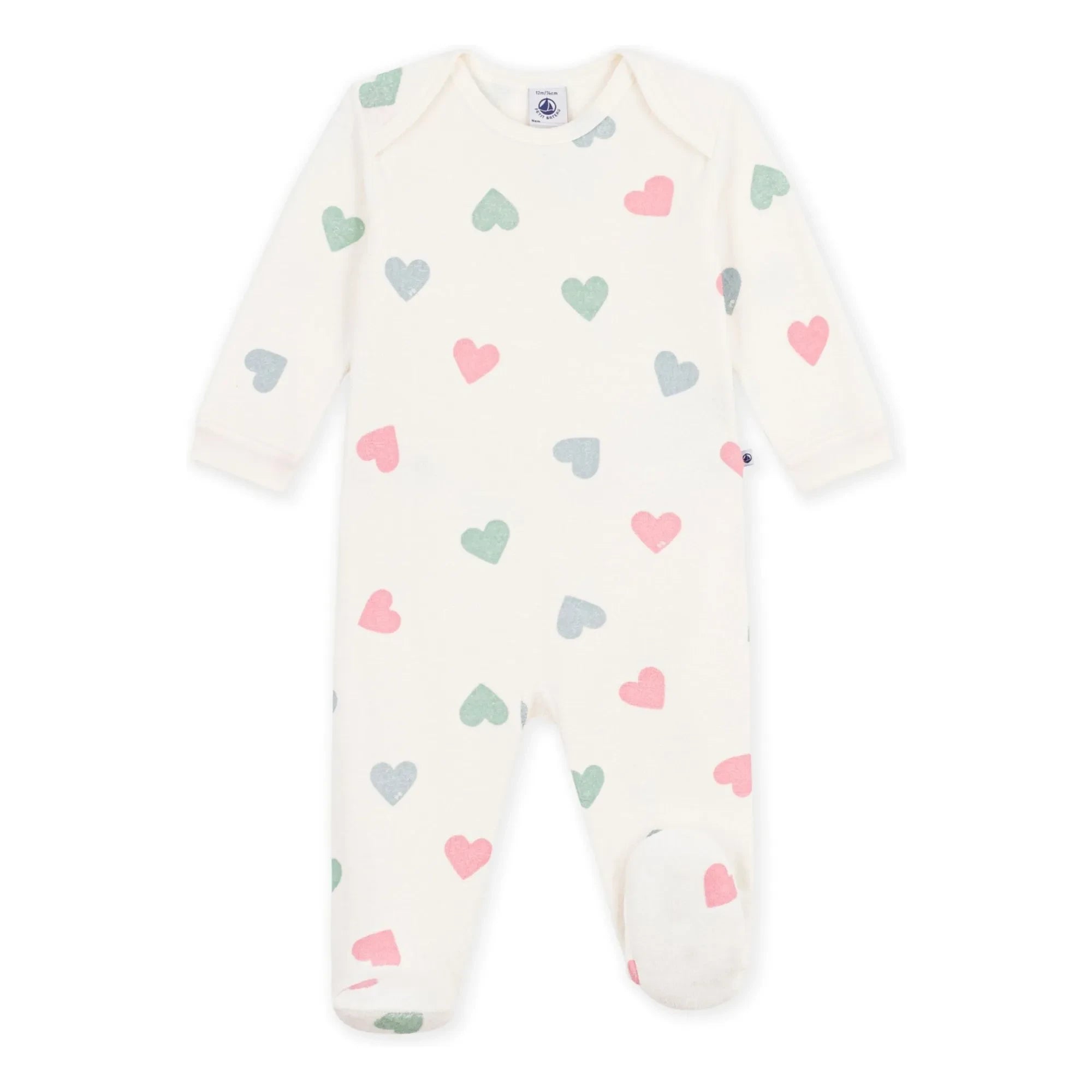 Petit Bateau - Sleep Well Schaumstoff-Herz-Pyjamas | Ecru