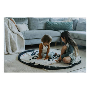Play and Go - Noomad Spielzeugsack / Spielmatte - Weltkarte | Weiß