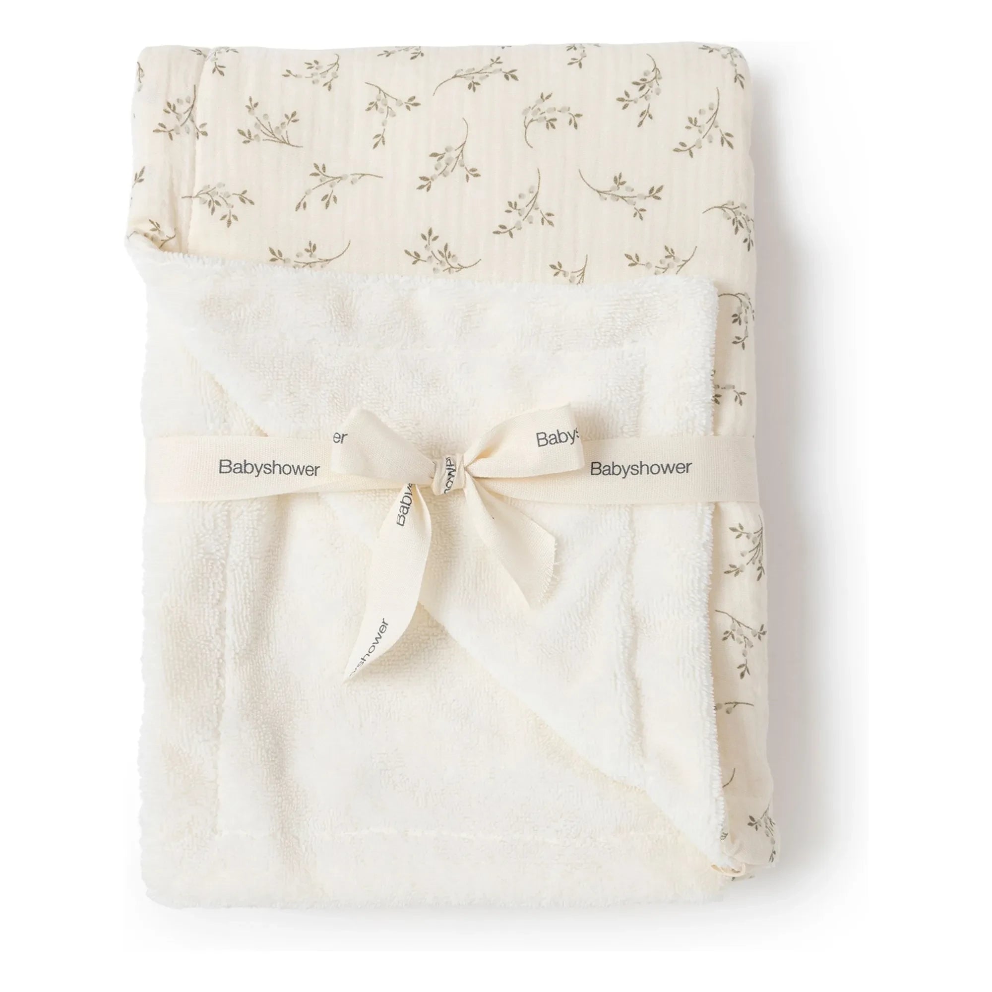 Babyshower - Olivgrüne Übergangsdecke | Ecru