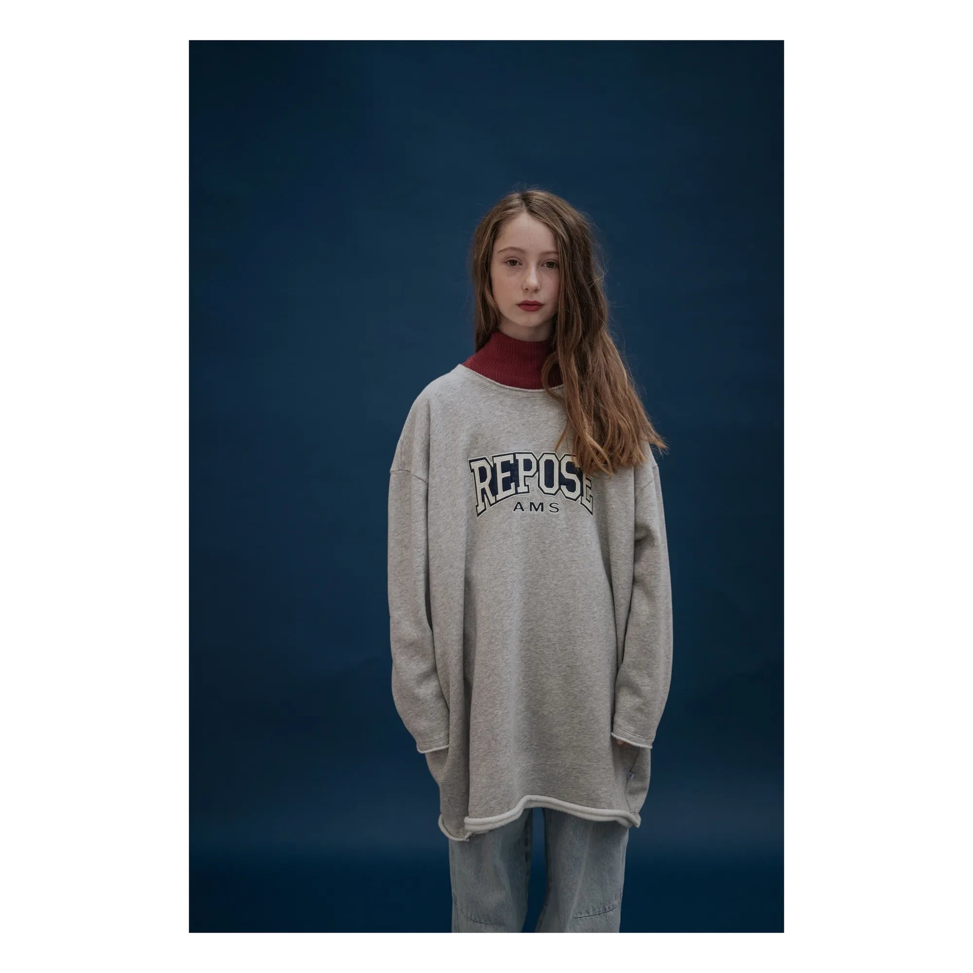 Repose AMS - Bequemes Kleid aus Bio-Baumwolle | Grau
