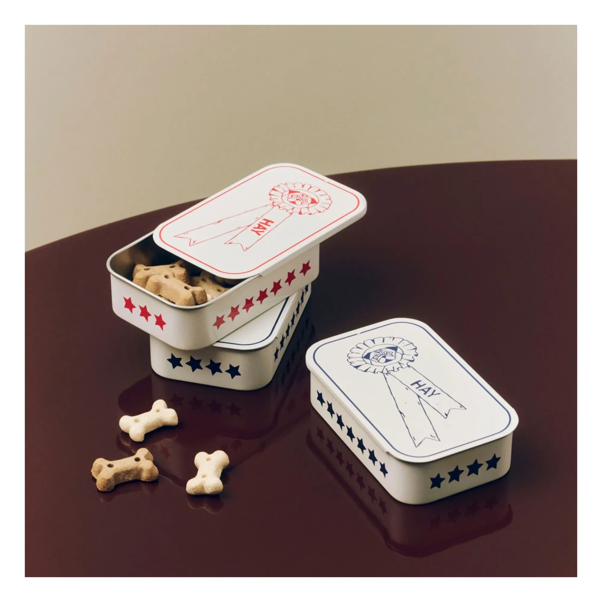Heu - Hund Leckerli-Box | Rot