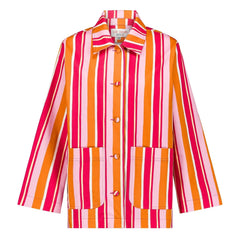 Elise Chalmin - Lucie Gestreifte Baumwolljacke | Rosa