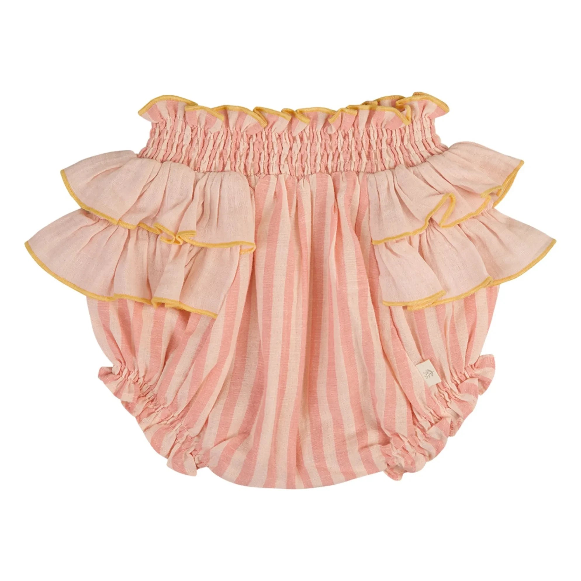 Lilinoa - Gerüschte Blumen Gymnastik Gestreift | Blush