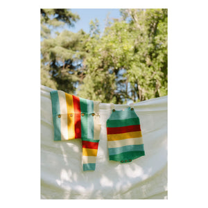 Bayiri – Regenbogen-Strickjacke aus Bio-Baumwolle | Türkis