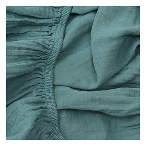 Haomy – Dili Pamuk Voile Spannbettlaken | Bleu stone