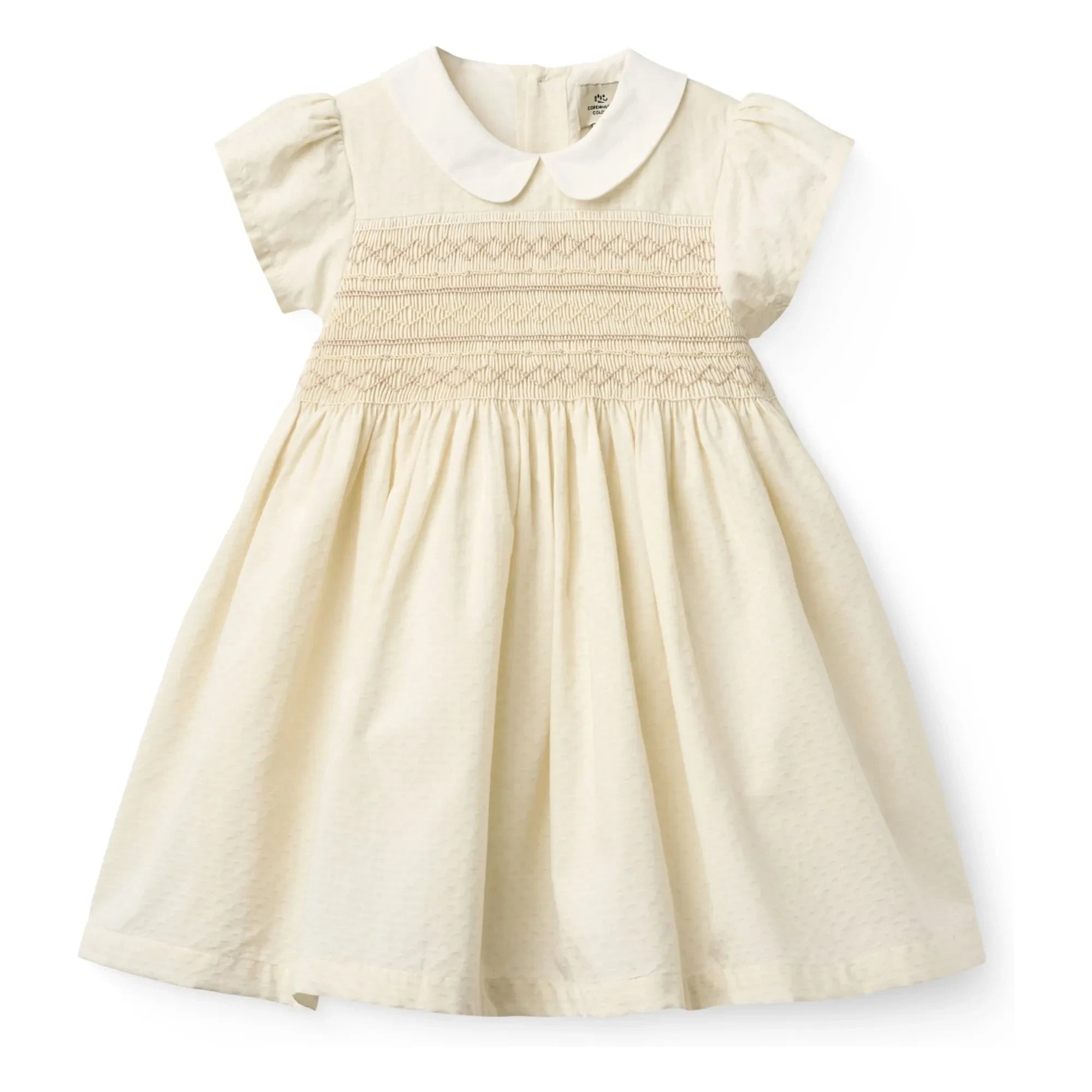 Copenhagen Colors - Kleid mit gerafftem Kragen Bio-Baumwolle | Creme
