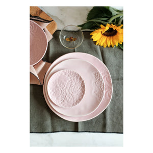 Maison Vessel - Blanca Kroşe Dantel Tabaklar - 2'li Set | Soluk Pembe