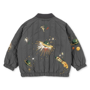 Konges Sløjd - Juno Space Pailletten-Bomberjacke | Kohlegrau