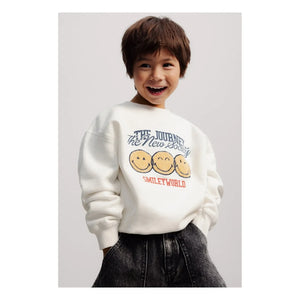 Die neue Gesellschaft – Smiley-Sweatshirt | Beyaz