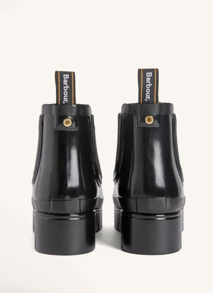 Barbour - Halton Kunstfell-Welly-Stiefel | Schwarz