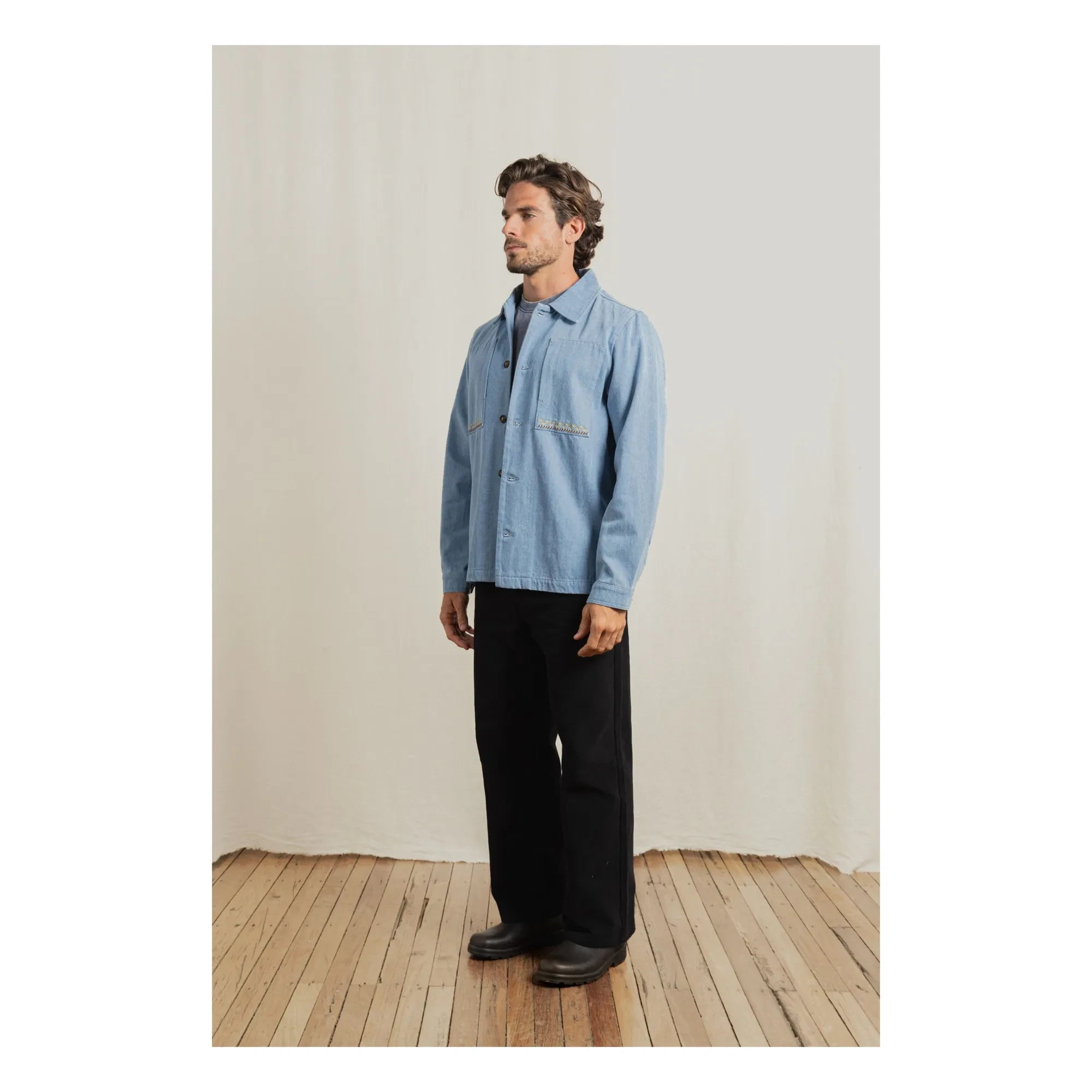 Rhythm - Arguam LS Overshirt | Hellblau
