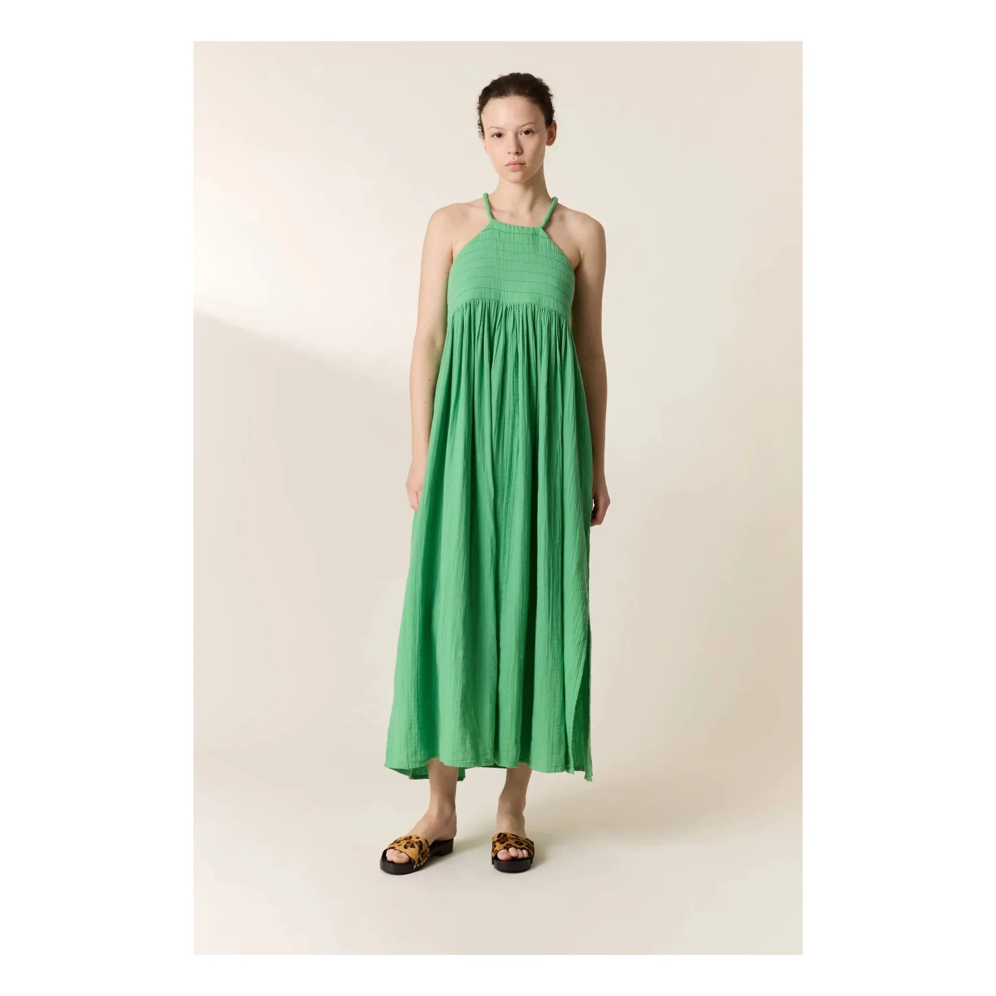 Leon & Harper - Romee Kleid aus Bio-Baumwolle | Wassergrün