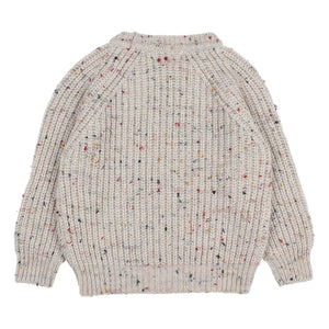 Búho - Botonato Chiné Pullover | Grau