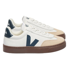 Veja - O.T. Leder Sneakers mit Volleyball-Schnürung | Dunkelblau