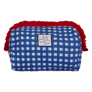 Maria de la Orden - Carreaux Amy Clutch aus Baumwolle | Blau
