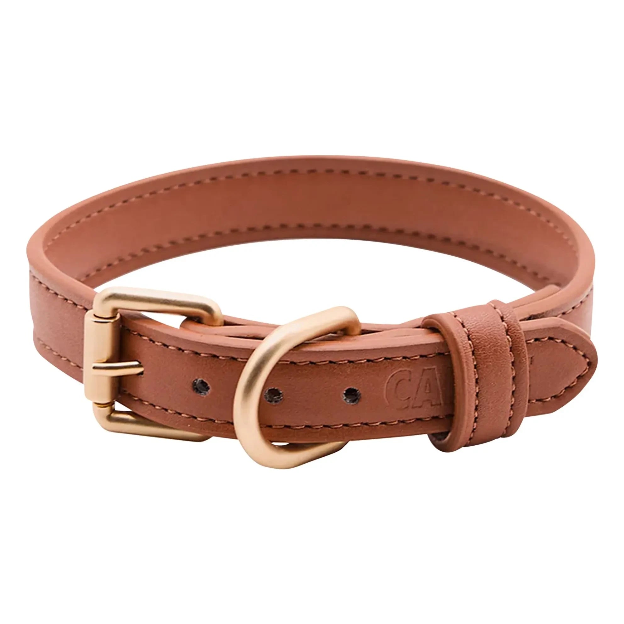 Cafide - Veganes Leder Hundehalsband | Braun