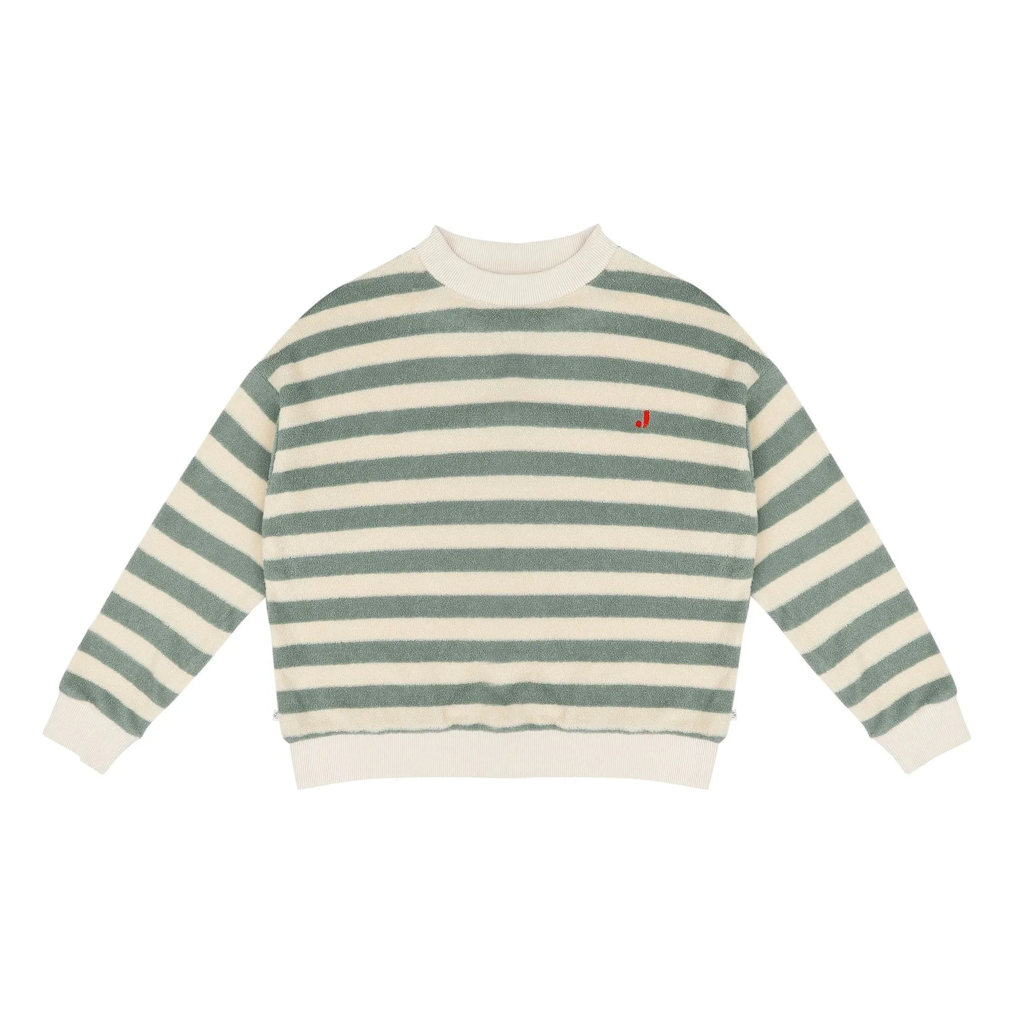 Jenest - Kay Gestreiftes Sweatshirt aus Bio-Baumwolle | Khaki